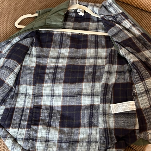 Vest by Supplies at Union Bay NWT. Military Green xsp plaid flannel lining - Picture 7 of 10
